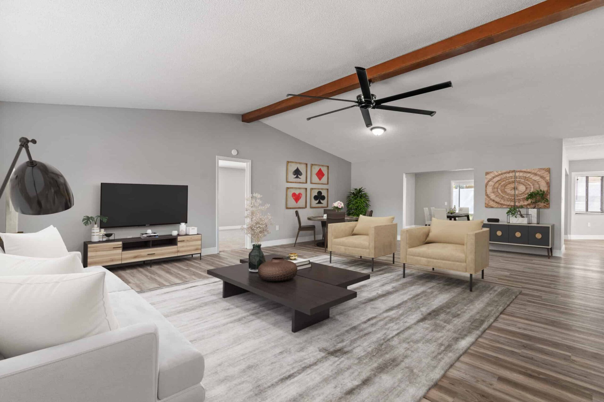 Virtual staging great room trinity, florida